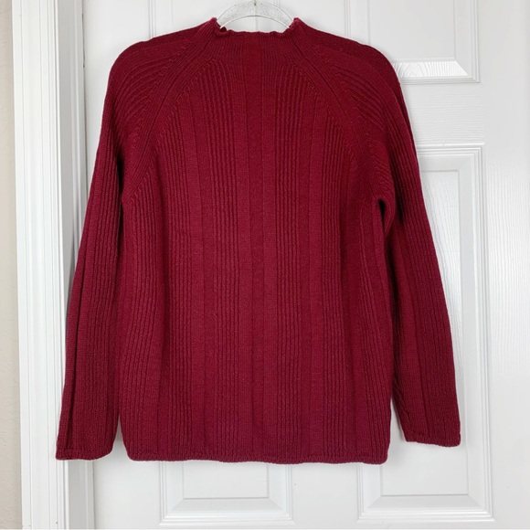 Daks London Wool Mock Neck Knit Sweater Top - Picture 4 of 6